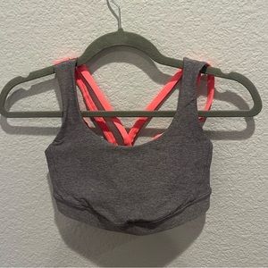 Lululemon Gray&Pink Sports Bra